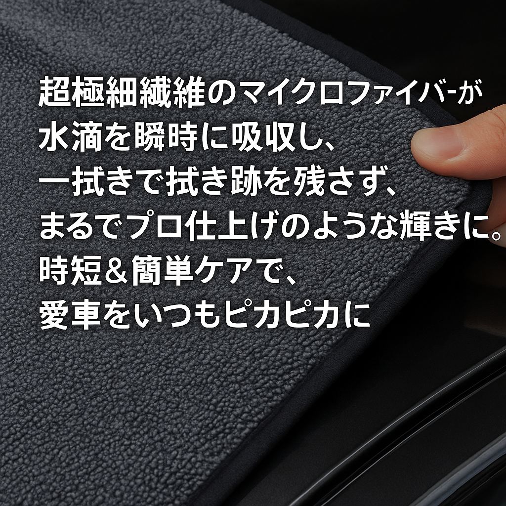 驚くほど吸水力抜群!車もガラスも一拭きでピカピカに!