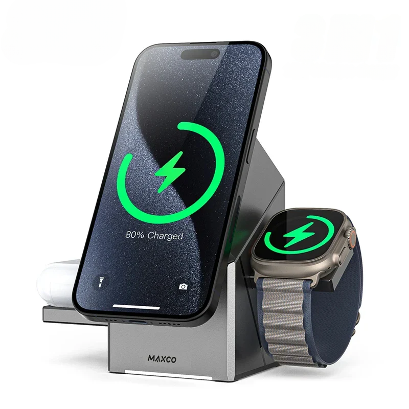 3in1ワイヤレス充電ステーション – iPhone・Apple Watch・AirPods対応