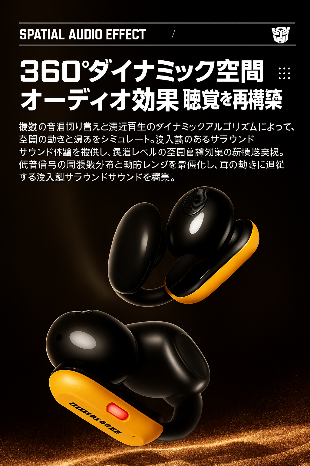 新しいイヤークリップ Bluetooth 6.0 ヘッドセット AI スマートコール 長いバッテリー寿命 ゲーム 低遅延 T93
