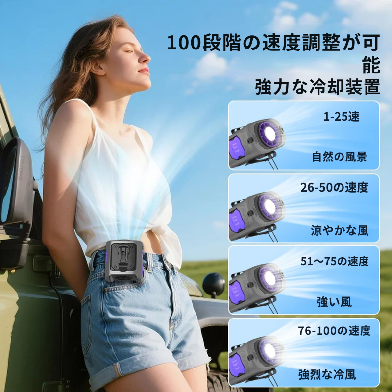 NEXTVOLTS 🌬️腰に装着できる携帯型冷却ファンで自由に涼しさを楽しもう❄️